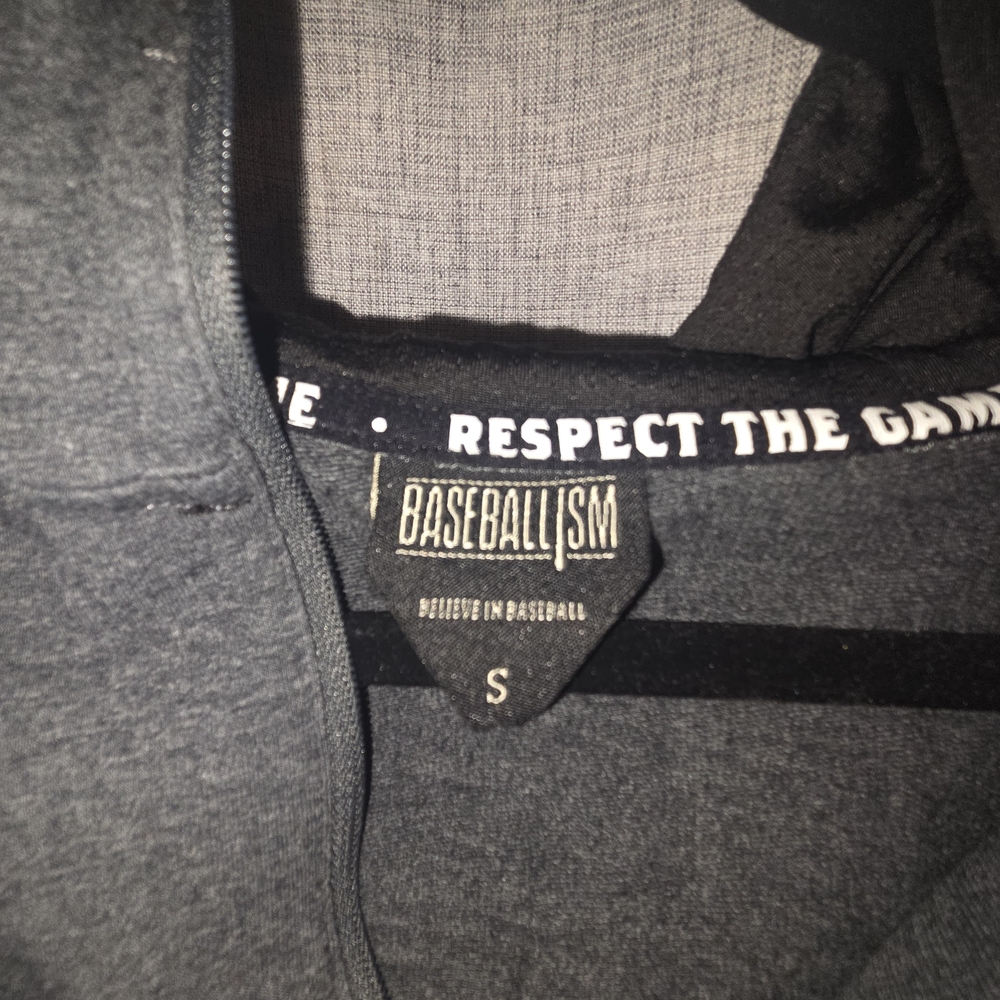 Baseballism Gray Hoodie with Logo Patch - Picture 2 of 4